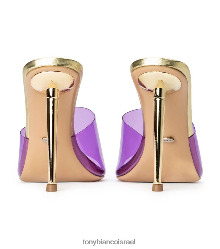 נעלי עקב | נשים ויניליט סגול/זהב Tony Bianco עקבי mylo 8BNR8T206